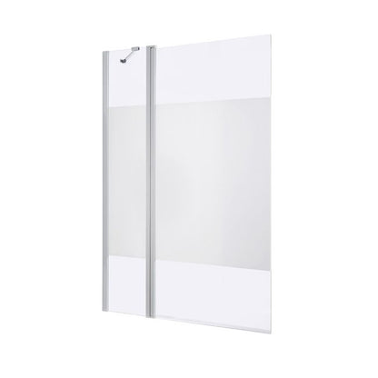 Brusebadsskærm Calera 2-Dele 140 x 104-106 cm Hvid Dekor