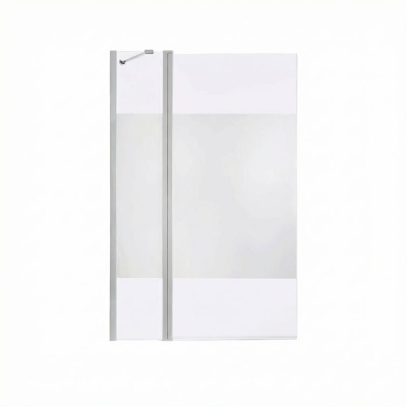 Brusebadsskærm Calera 2-Dele 140 x 104-106 cm Hvid Dekor
