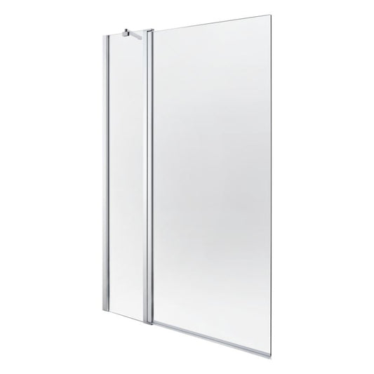 GoodHome Calera 2-delt badekarsafskærmning 140 x 105 cm krom/transparent glas