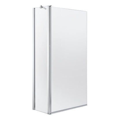 GoodHome Calera 2-delt badekarsafskærmning 140 x 105 cm krom/transparent glas
