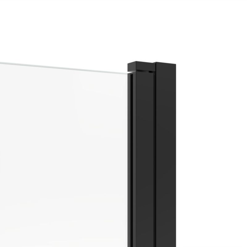 GoodHome Calera badekarsafskærmning 85 cm mat-sort
