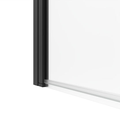 GoodHome Calera badekarsafskærmning 85 cm mat-sort