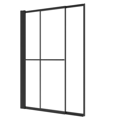 Paravan til badekar 118 x 72,5 cm Sort