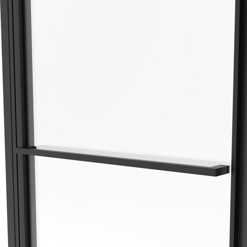 Badekarsafskærmning GoodHome Ezili 118 x 72,5 cm mat-sort
