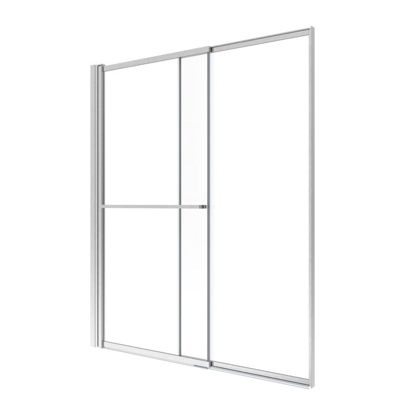 Brusebadsskærm Ezili 118 x 72,5 cm Børstet Aluminium