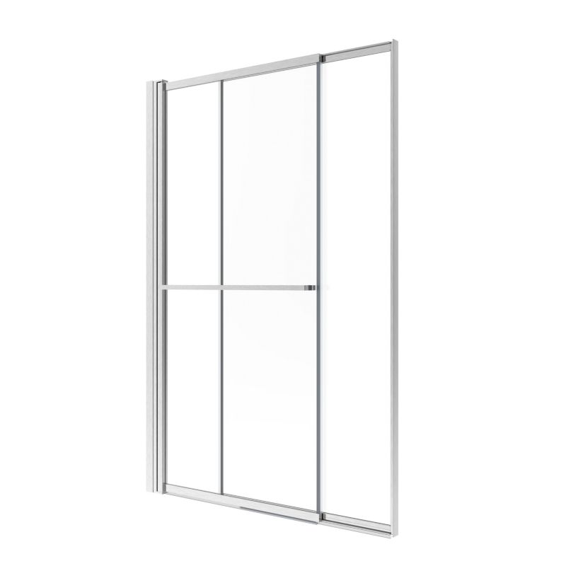 Brusebadsskærm Ezili 118 x 72,5 cm Børstet Aluminium