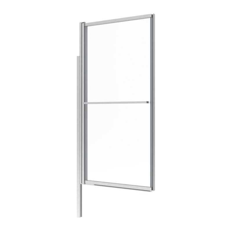Brusebadsskærm Ezili 118 x 72,5 cm Børstet Aluminium