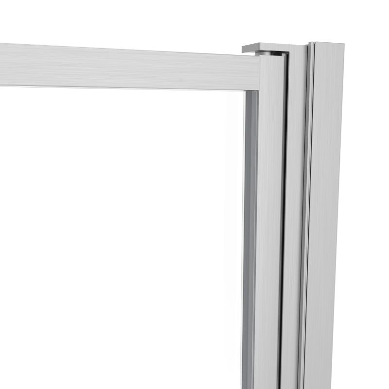 Brusebadsskærm Ezili 118 x 72,5 cm Børstet Aluminium