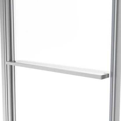 Brusebadsskærm Ezili 118 x 72,5 cm Børstet Aluminium