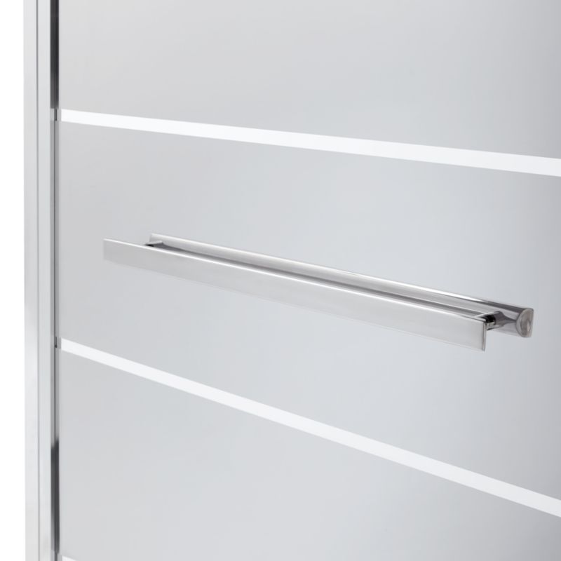 GoodHome Nubia 1-delt badekarsafskærmning 150 x 95 cm krom/spejldekor