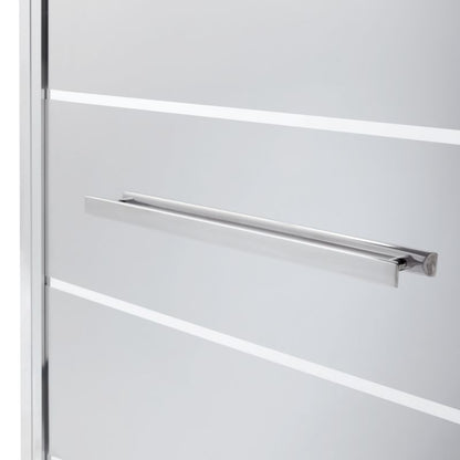 GoodHome Nubia 1-delt badekarsafskærmning 150 x 95 cm krom/spejldekor