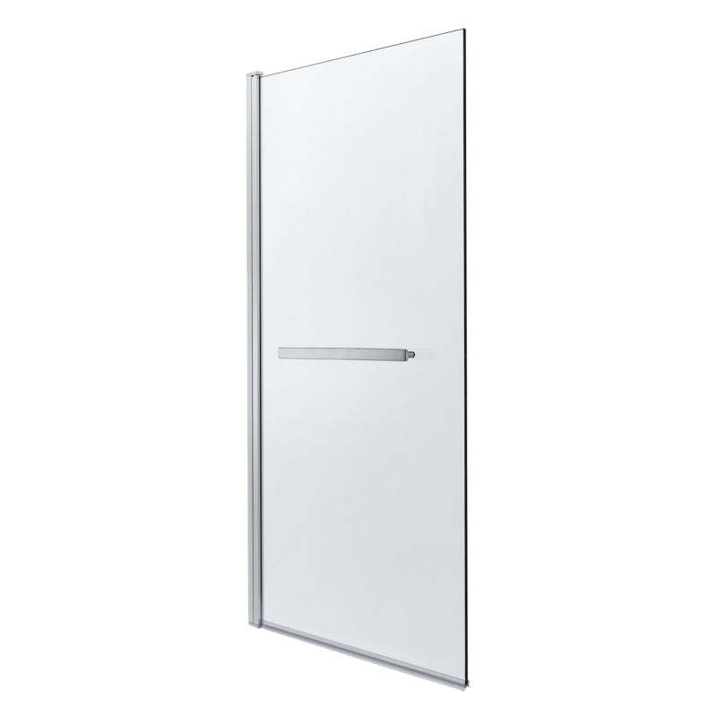 Badekarsvæg GoodHome Nubia 1-delt 150 x 95 cm krom/gennemsigtigt glas