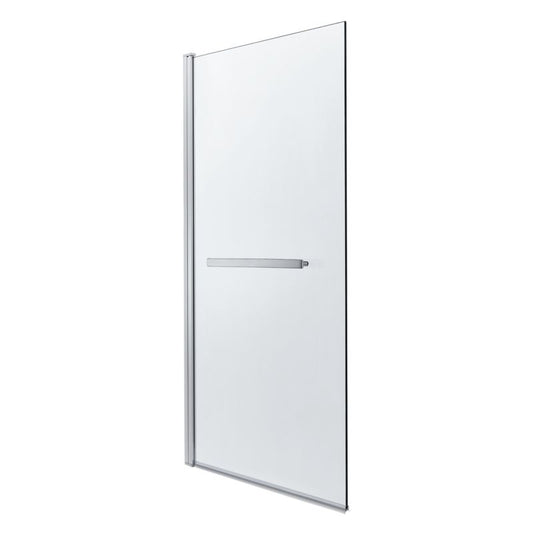 Badekarsvæg GoodHome Nubia 1-delt 150 x 95 cm krom/gennemsigtigt glas