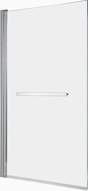 Badekarsvæg GoodHome Nubia 1-delt 150 x 95 cm krom/gennemsigtigt glas
