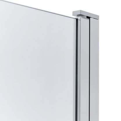 Badekarsvæg GoodHome Nubia 1-delt 150 x 95 cm krom/gennemsigtigt glas