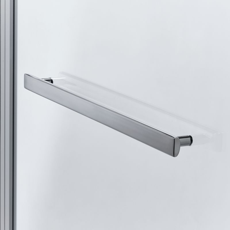 Badekarsvæg GoodHome Nubia 1-delt 150 x 95 cm krom/gennemsigtigt glas