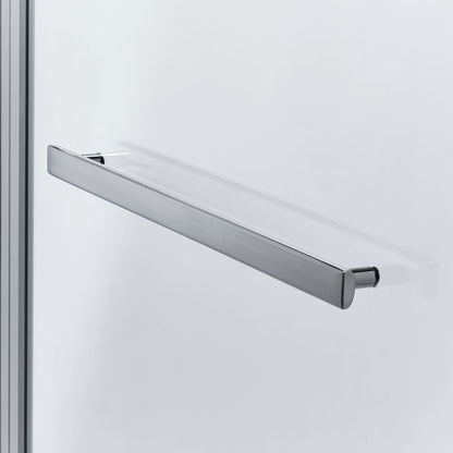 Badekarsvæg GoodHome Nubia 1-delt 150 x 95 cm krom/gennemsigtigt glas