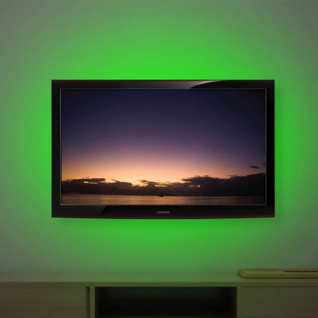 LED Strip Donzy USB 2 m Sort med Fjernbetjening