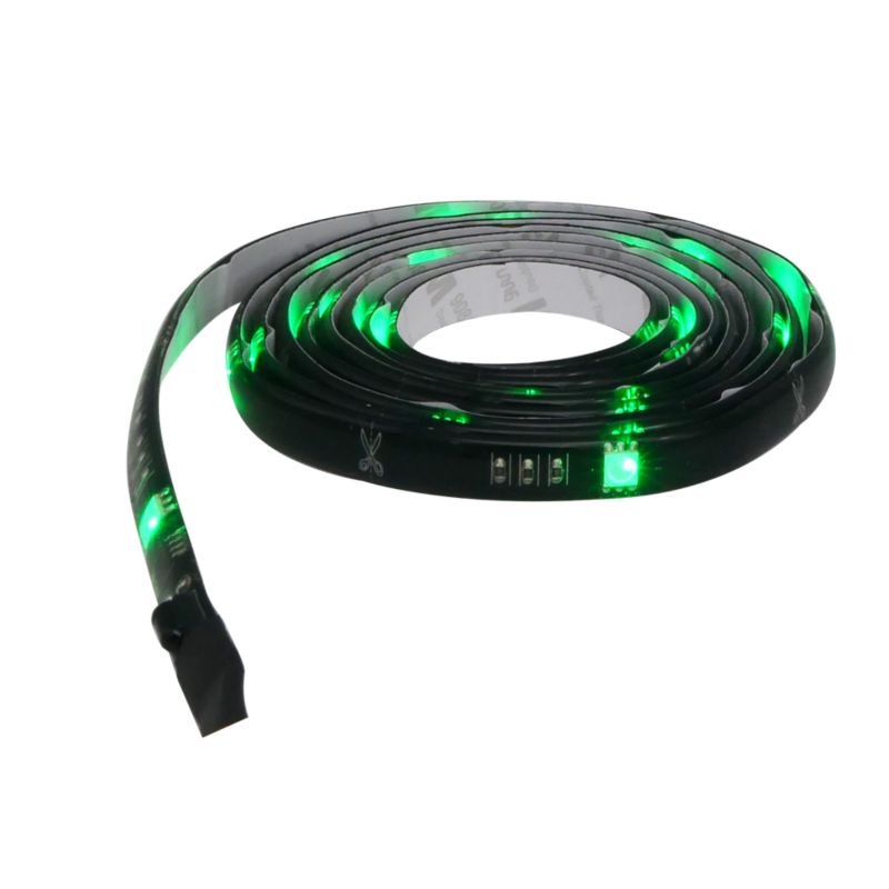 Donzy USB LED-strimmel 2 m sort med fjernbetjening