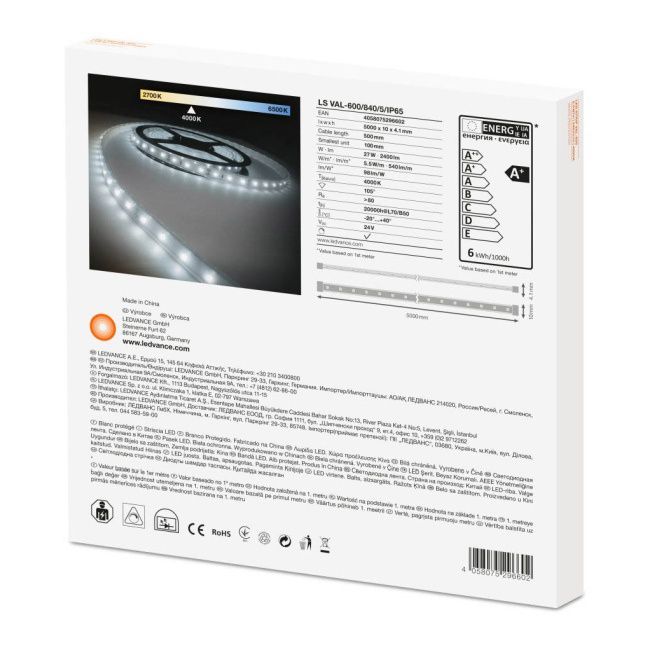 LED Strip 4000 K IP65 5 m 24 V