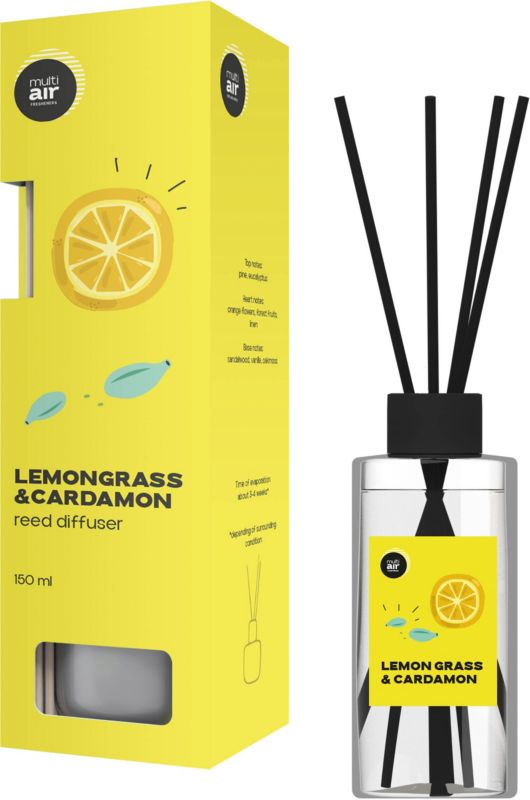 Multiair duftpinde med citrongræs og kardemomme