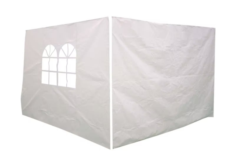 Pavillonsider 3x3 m Hvid 2 Stk