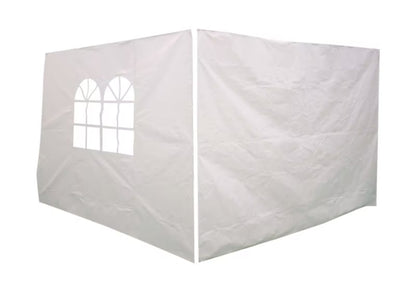 Pavillonsider 3x3 m Hvid 2 Stk