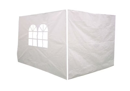 Pavillonsider Suhali 2x3 m Hvid 2 Stk.