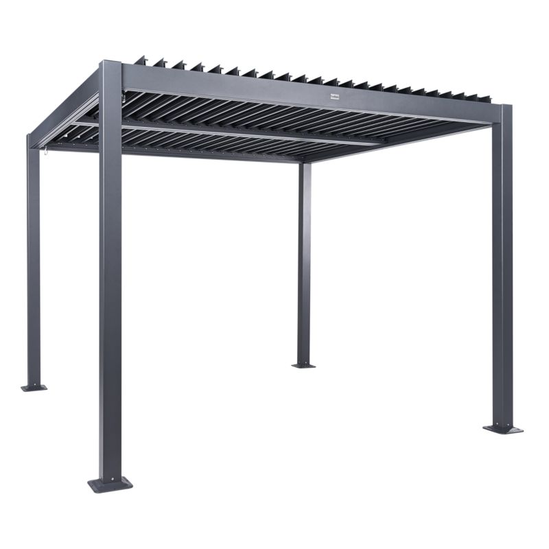 Metalpergola Fornoli 296x296 cm Sort