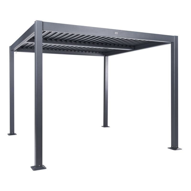 Metalpergola Fornoli 296x296 cm Sort