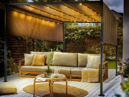 Pergola Parga 310x310 cm Brun LED