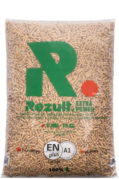 Rezult A1 træpiller 6 mm 15 kg
