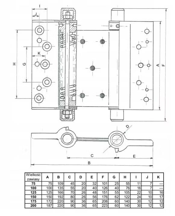 Pendelhængsel 100 mm Nikkel
