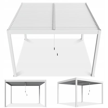 Pergola 3,6x4 m Hvid Aluminium
