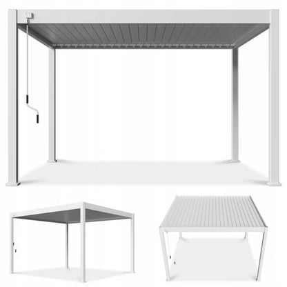 Pergola 3,6x4 m Hvid Aluminium