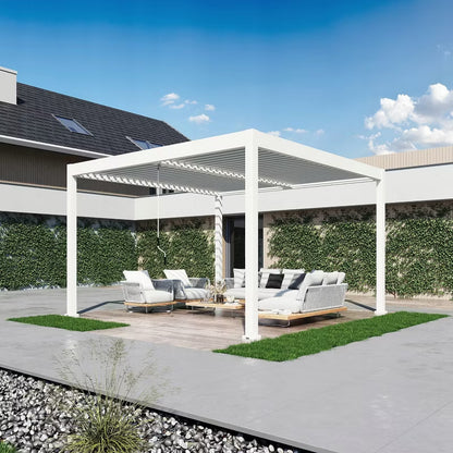 Pergola 3,6x4 m Hvid Aluminium