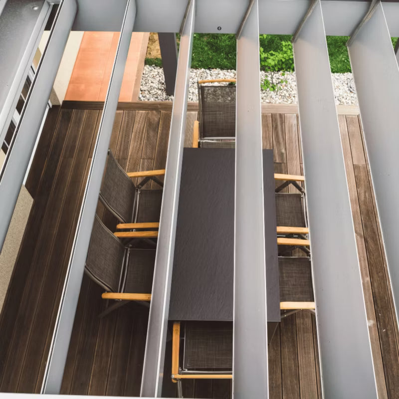 Pergola 3x3 m Hvid Aluminium med Lameltag