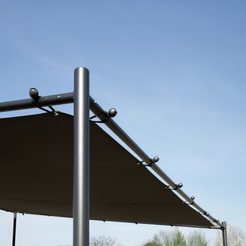 Pergola 3x3 m Sort Stål