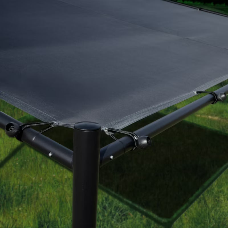 Pergola 3x3 m Sort Stål