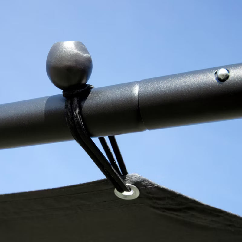 Pergola 3x3 m Sort Stål
