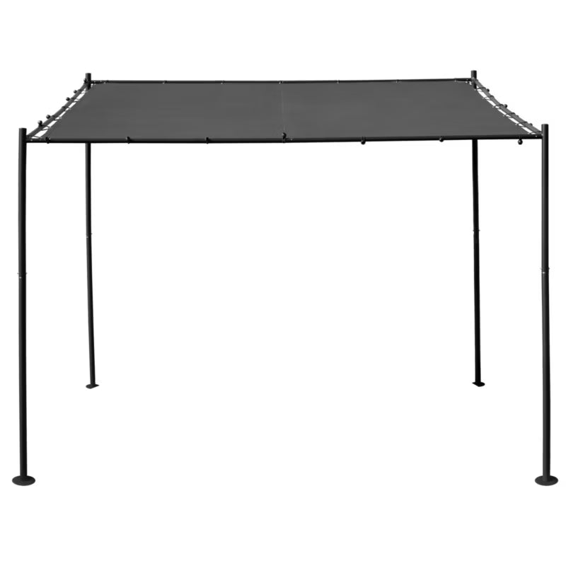 Pergola 3x3 m Sort Stål