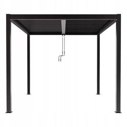 Pergola 3x4 m Antracit med LED-Lys