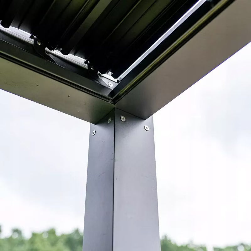 Pergola 3x4 m Antracit med LED-Lys