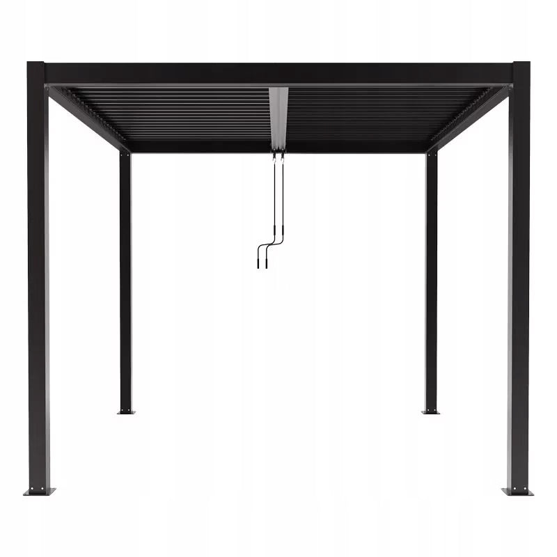 Pergola 3x4 m Antracit med LED-Lys