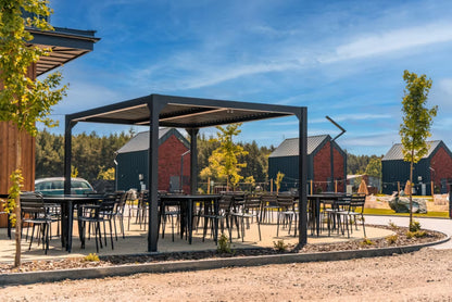 Pergola 3x4 m Antracit med LED-Lys