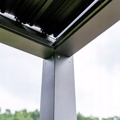 Pergola 3x4 m Antracit med LED-Lys