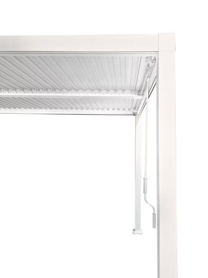 Pergola 3x4 m Hvid Aluminium med Justerbart Tag