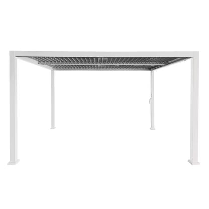 Pergola 3x4 m Hvid Aluminium med Justerbart Tag