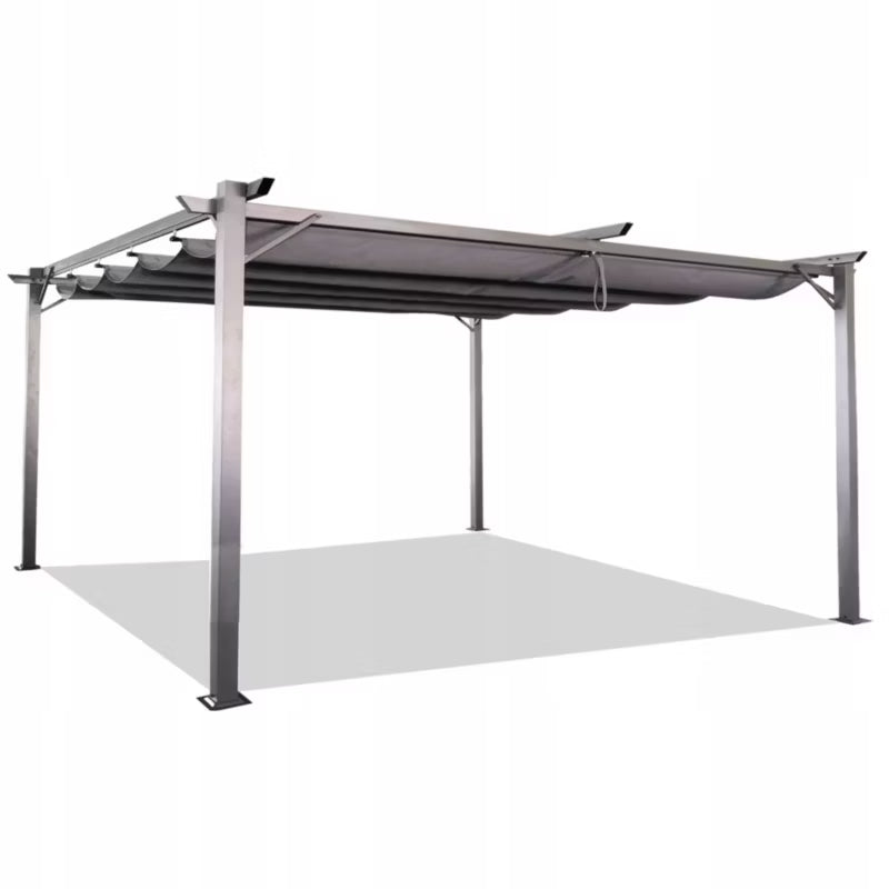 Pergola 3x4 m Antracit Grå Stål