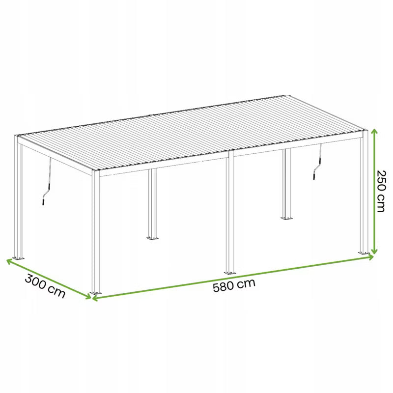 Pergola 3x5,8 m Antracit